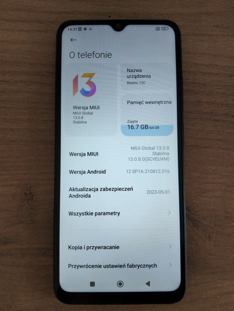 Redmi 12C/64GB + ładowarka