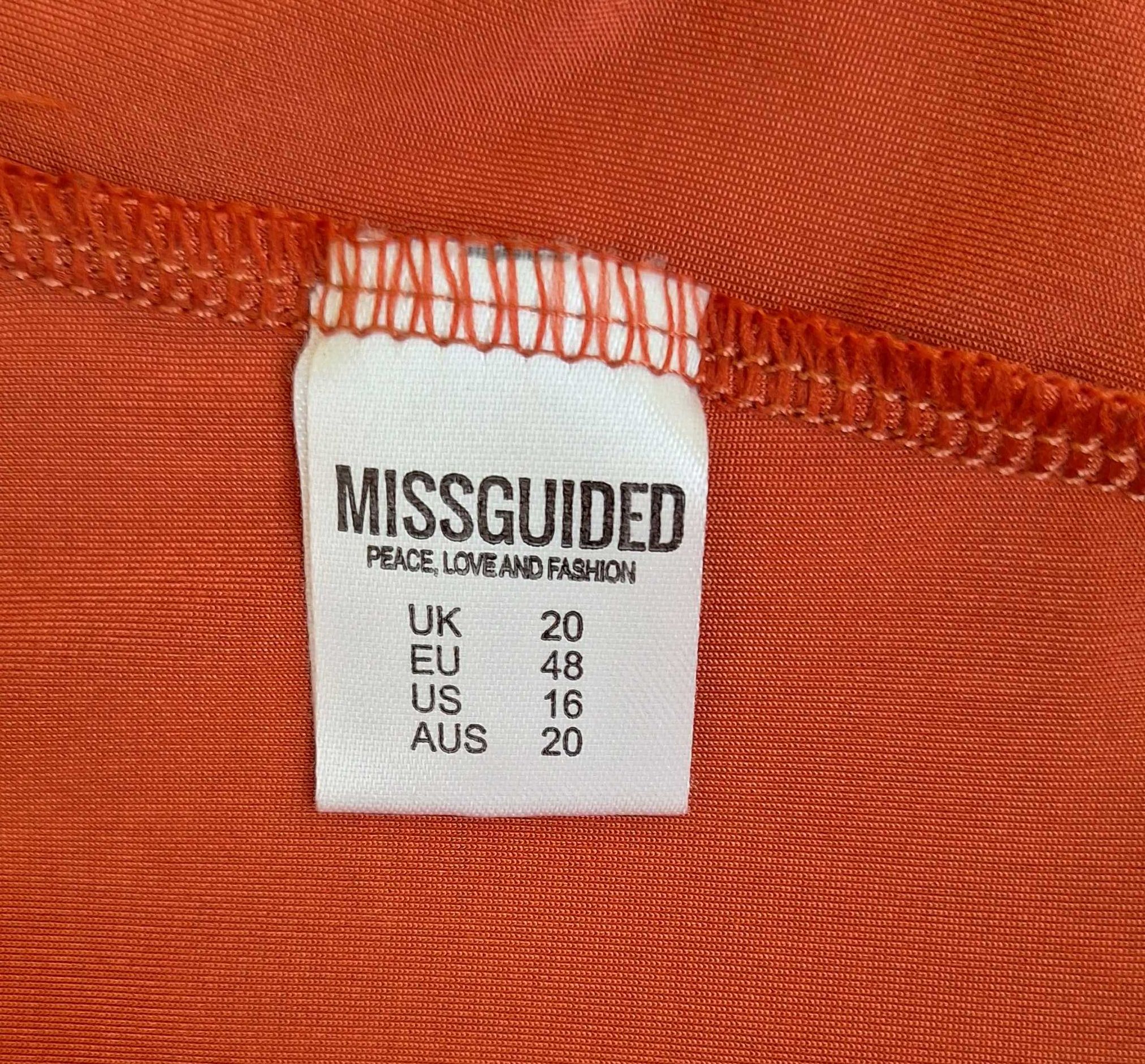 Ruda ceglasta sukienka Missguided