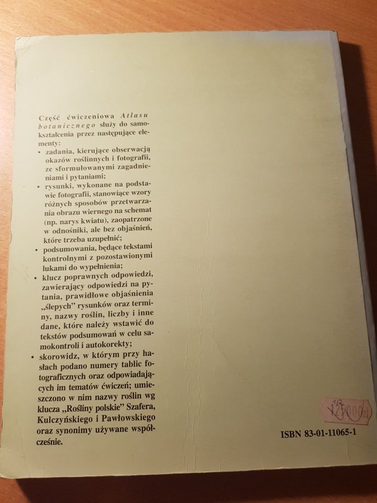 Atlas botaniczny ćwiczenia A.Pełczyński, J. Jasnowska