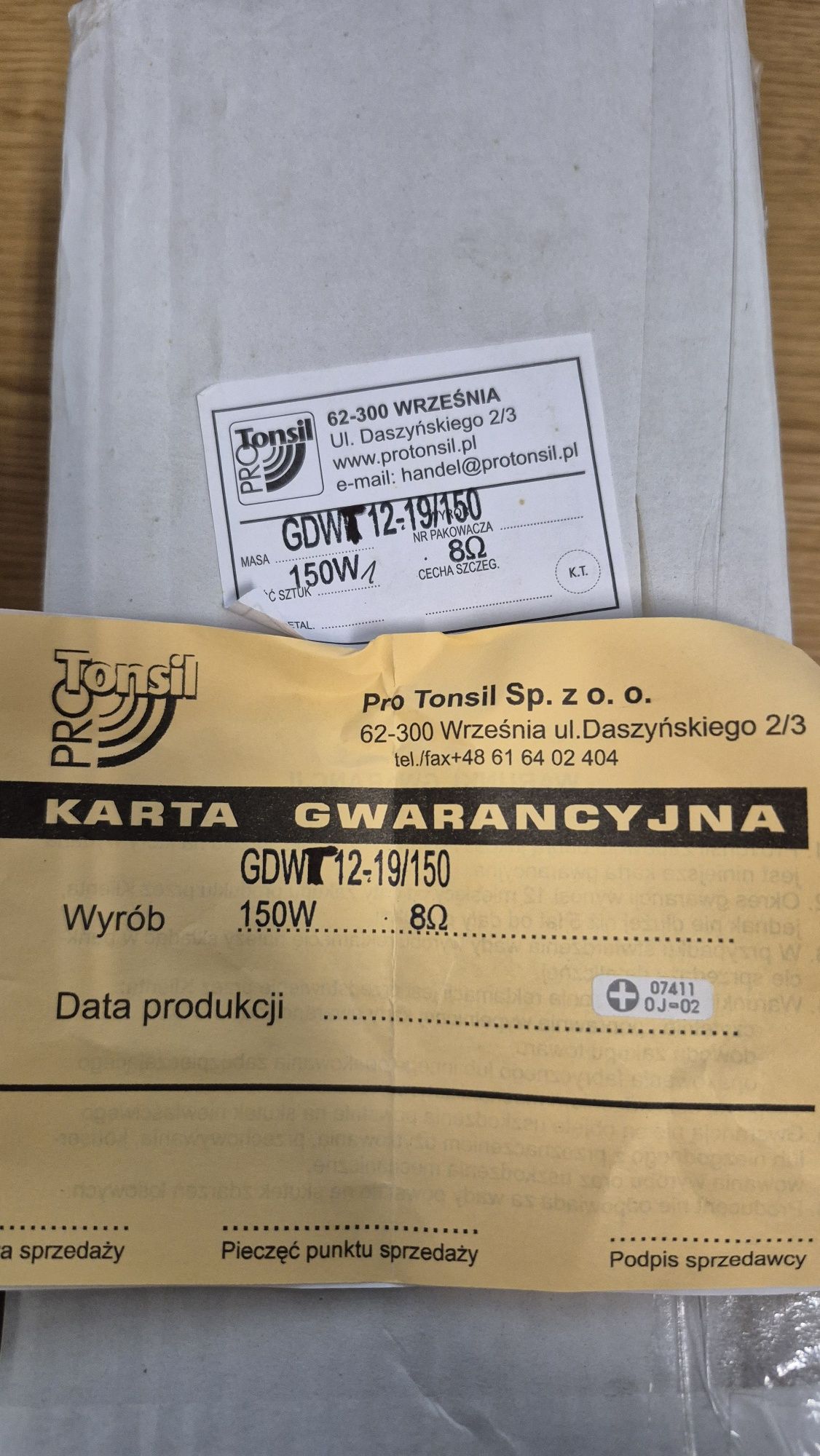 Głośnik Wysokotonowy TONSIL GDWT 12-19/150 FP 8 Ohm 2szt.