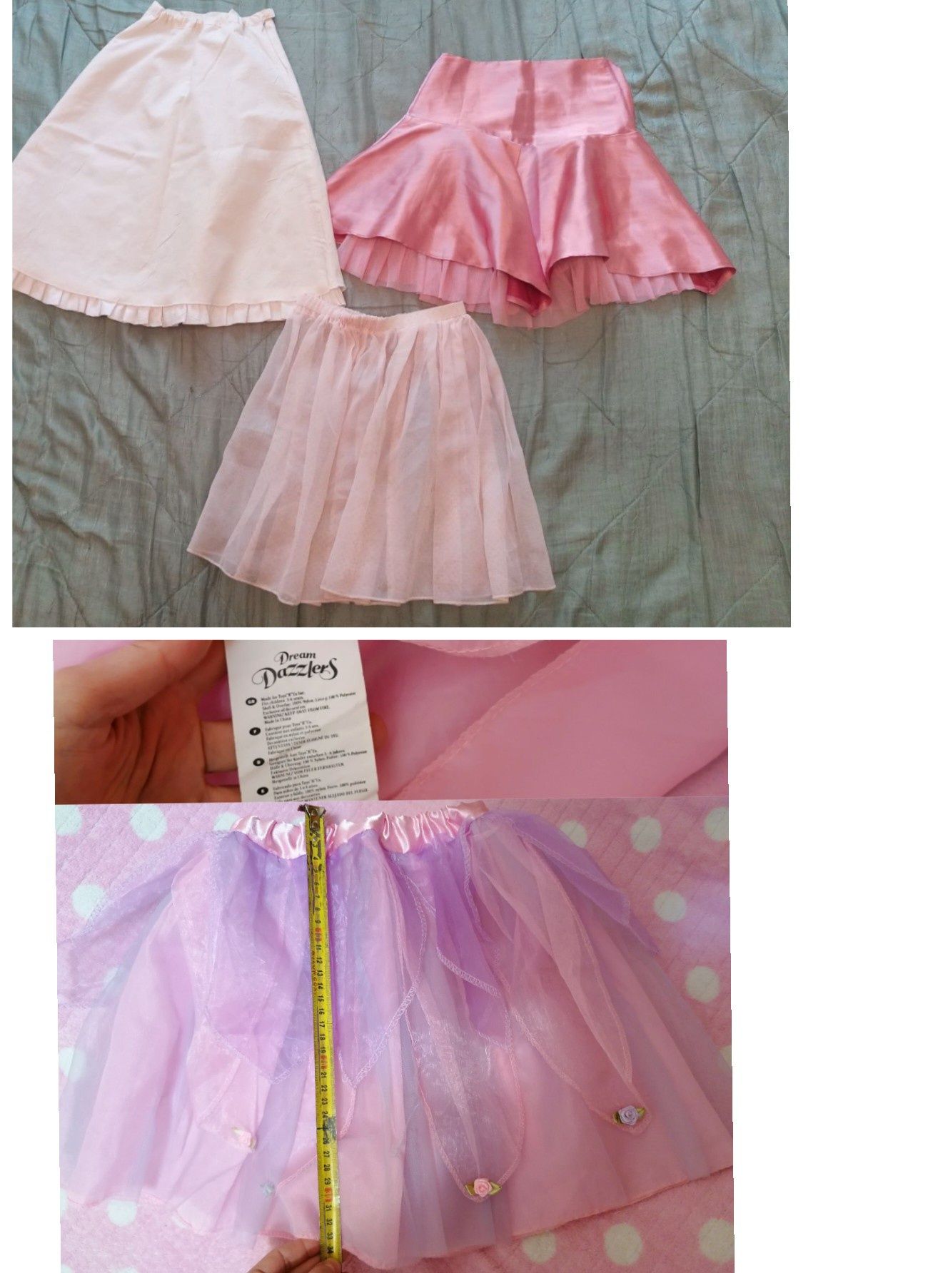 Спідничка нарядна пишна рожева на дівчинку гіпюрова атласна юбка
