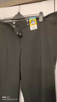 Czarne spodnie z szerokimi nogawkami wysoki stan