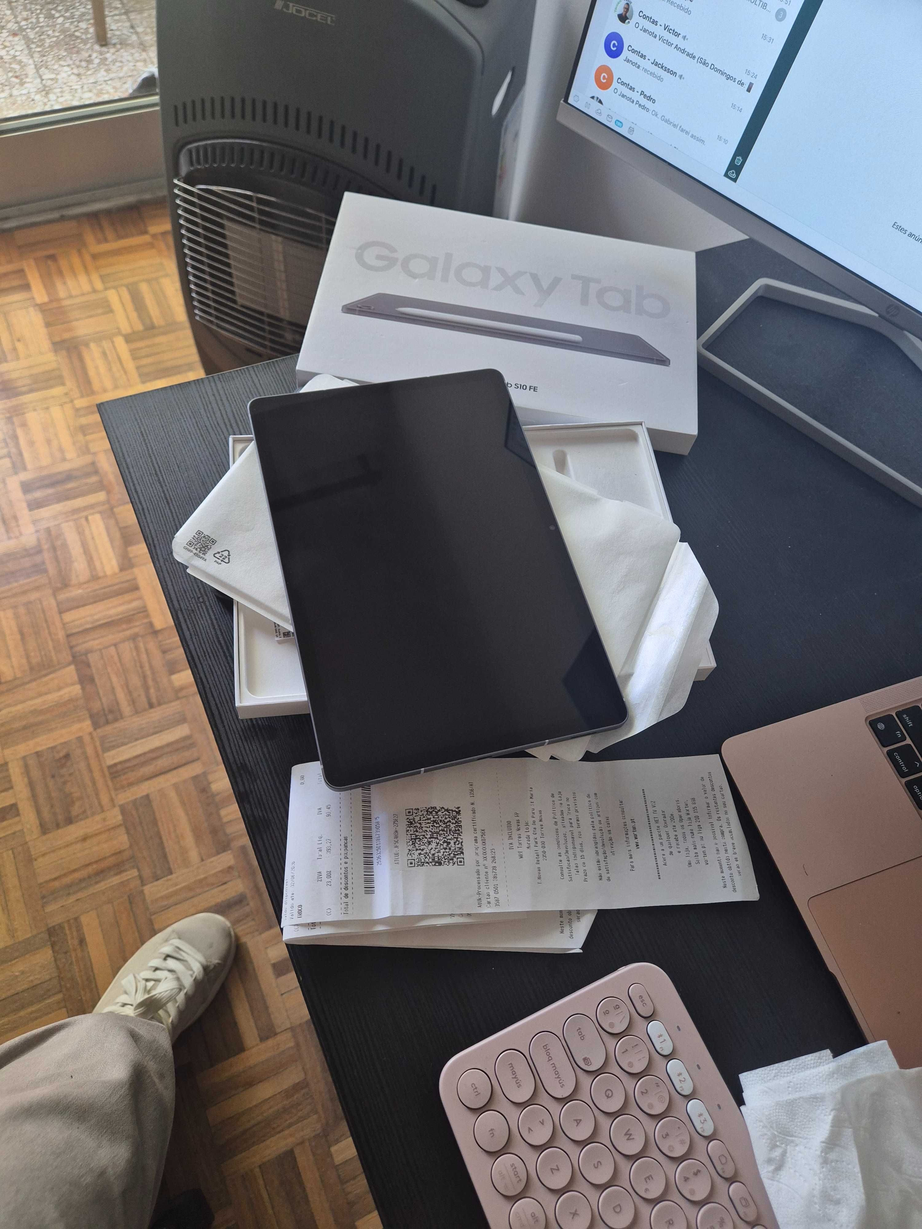Galaxy tab s10 fe nota e garantia.