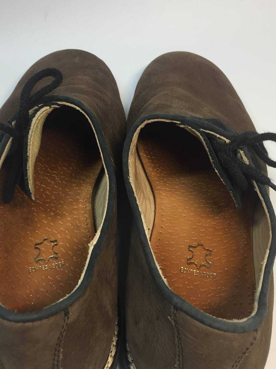Коричневые замшевые мужские туфли LUFTPOLSTER кожа р.43 (29)