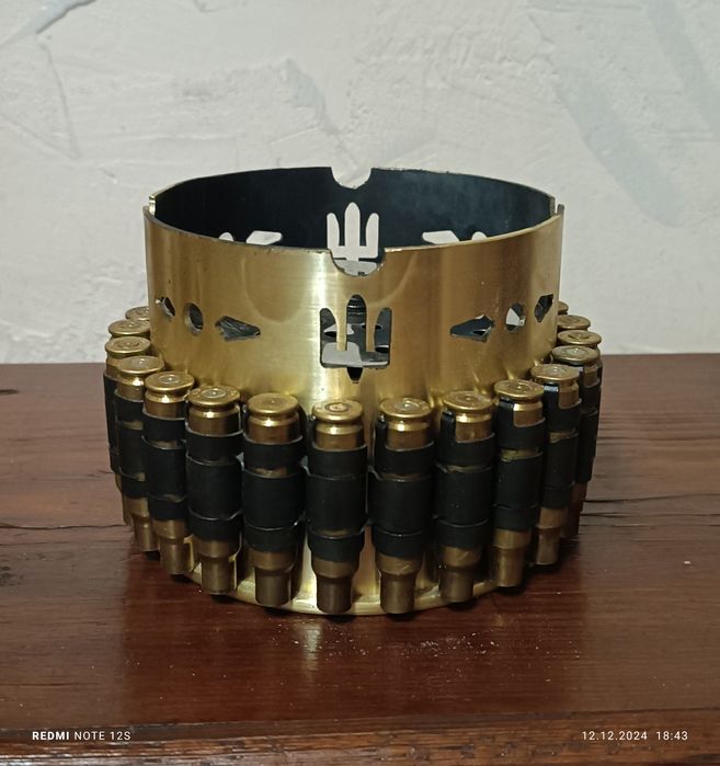 Попільничка з гільзи , сувенір, еко камін