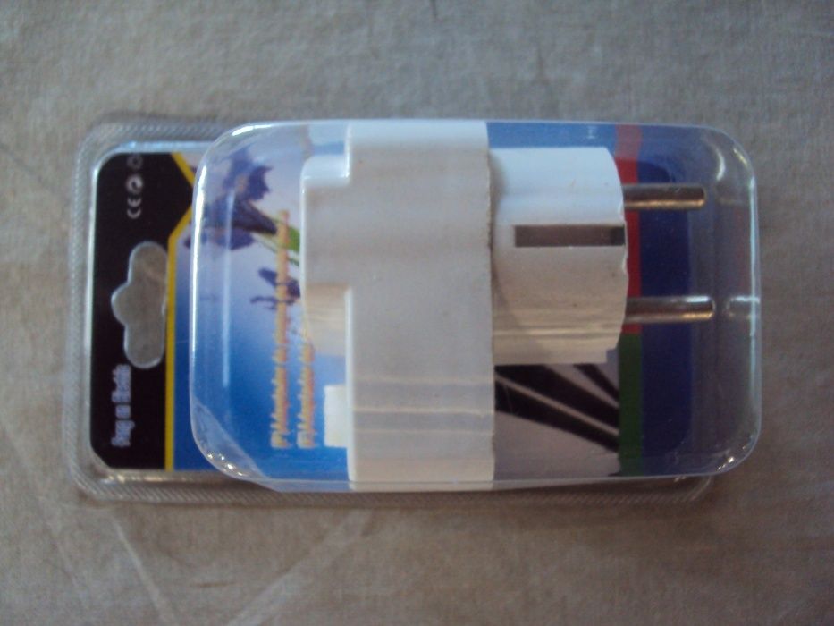Adaptador tomada europeia para UK / Reino Unido