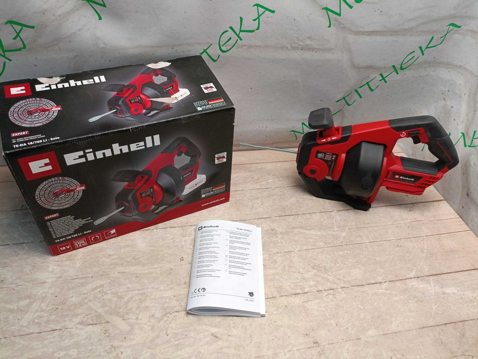 Einhell TE-DA 18/760 Li акумуляторний пристрій для очищення труб, 18В