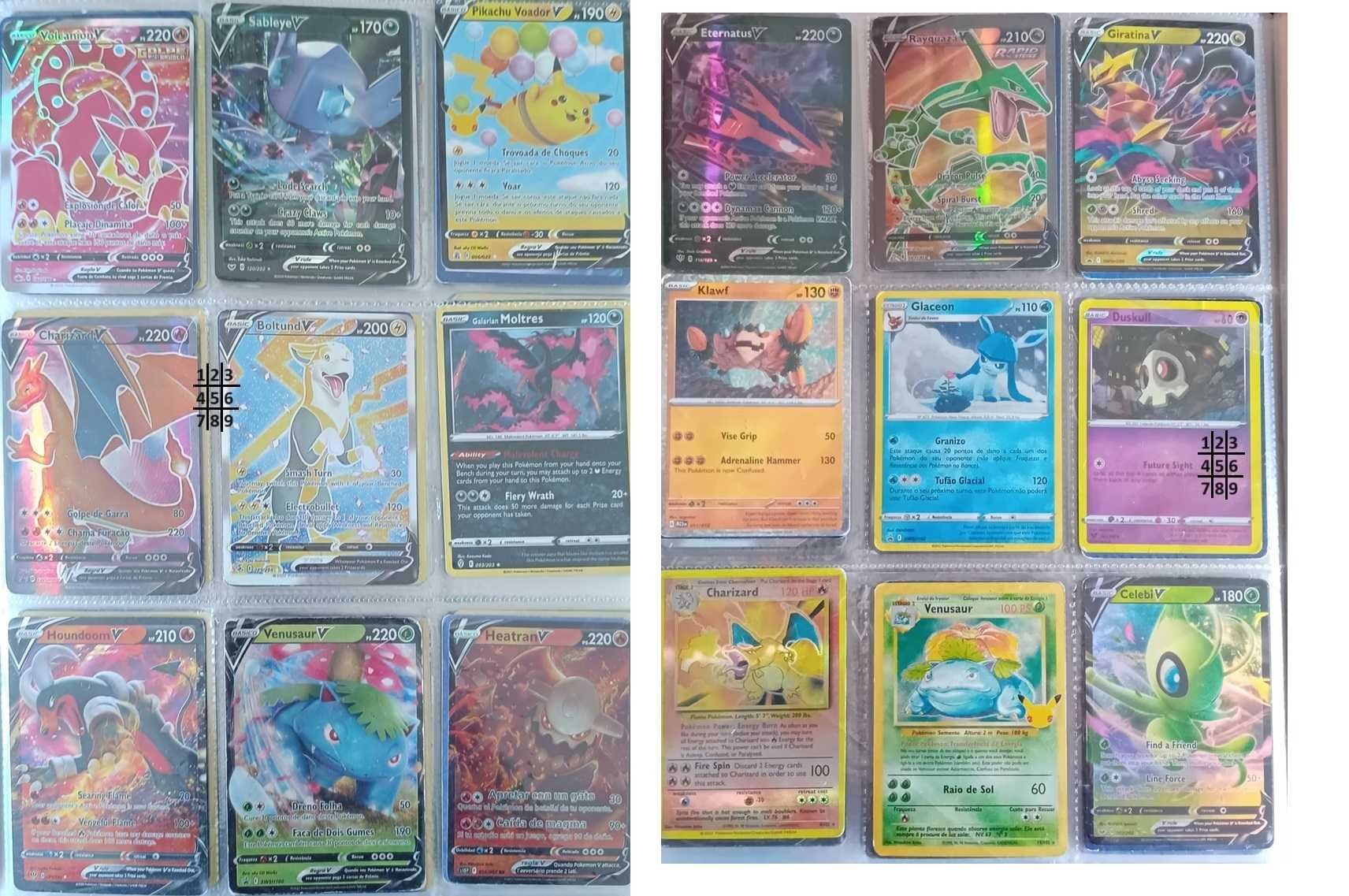 Cartas Pokemon raras, holográficas Pack1