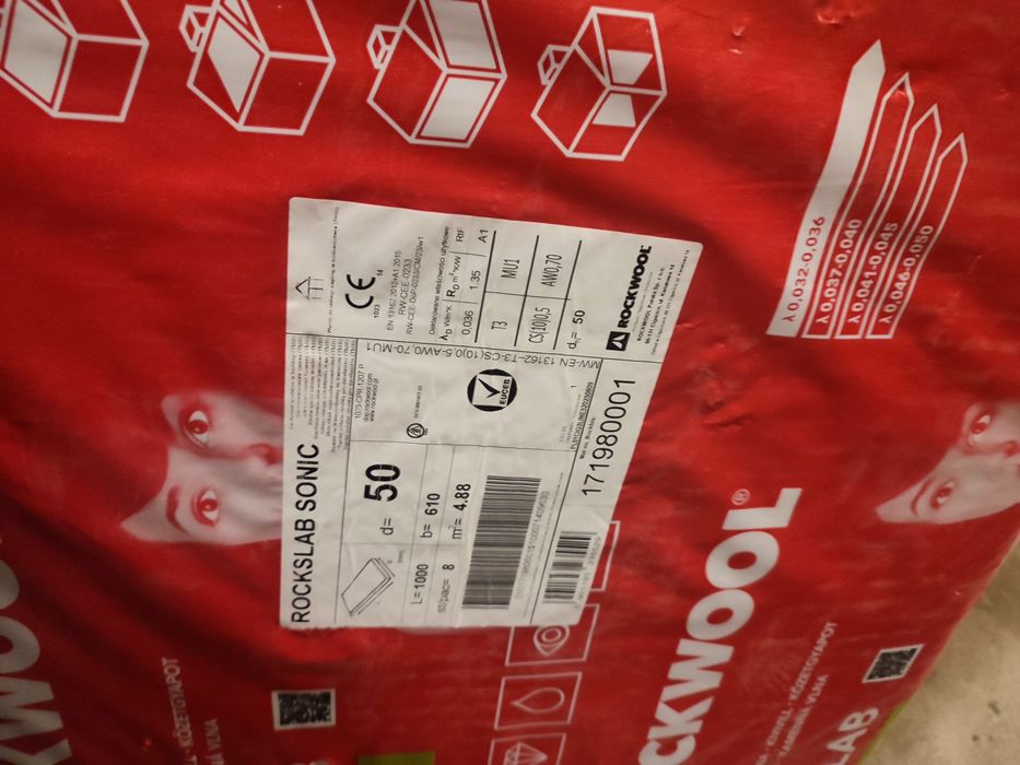 Wełna skalna Rockwool sonic Rockslab 1000x610x50