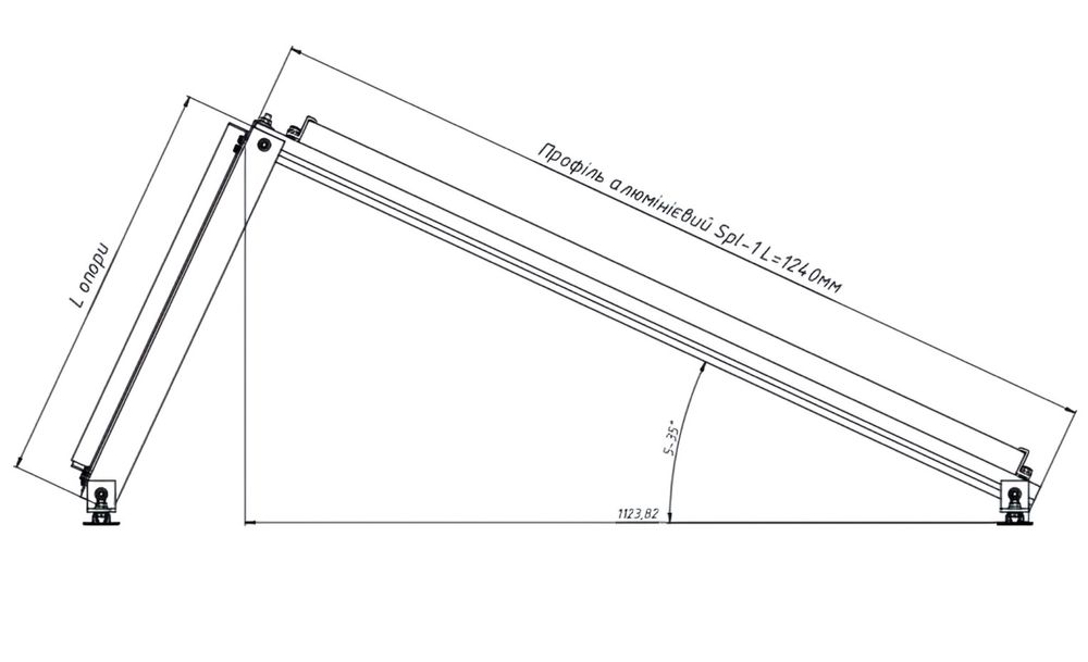 Кріплення для сонячних панелей профіль прижими баластна система