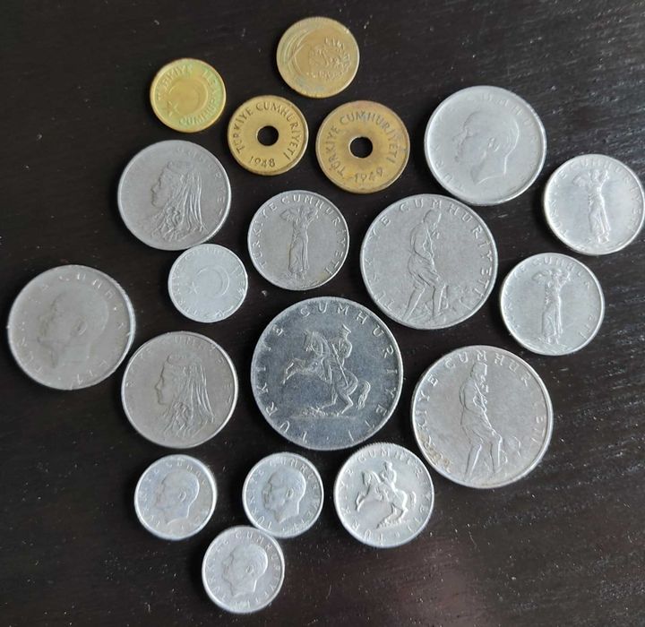 Conjunto de moedas da Turquia