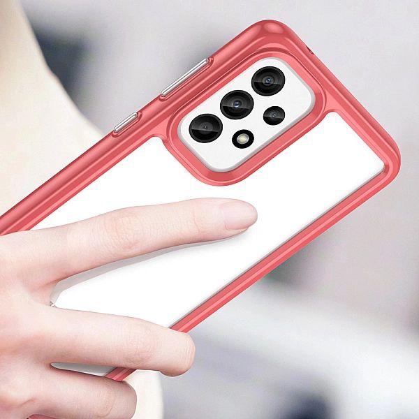 Etui Outer Braders z Ramką do Samsung Galaxy A33/5G czerwony