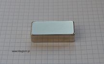 Magnes neodymowy płytkowy mocny 40x18x10 N38 od Magtom oryginał