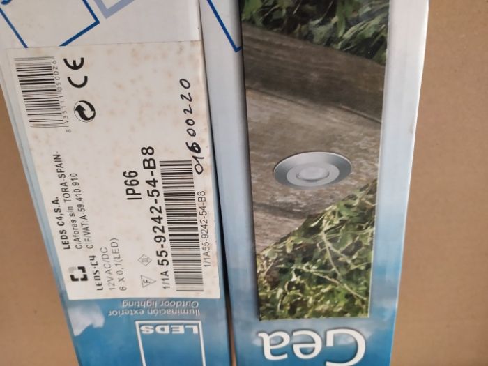 Up ligth Led pavimento ø4.5x5cm 6x0,1W Leds Aluminium Ano