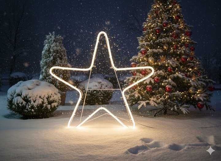 Ozdobna Gwiazda LED Neon Light Zone - Ciepła Biel (IP44)