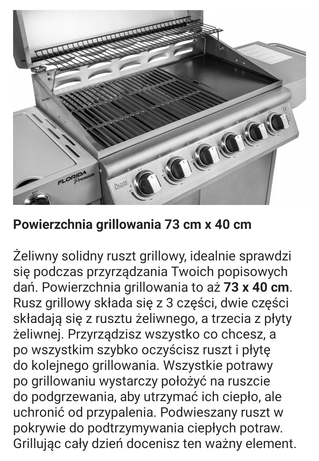 Grill gazowy Activa 18.2 kW