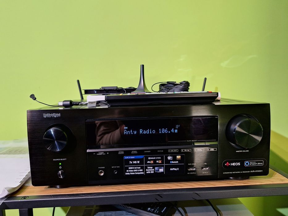 7.2 Denon Avr-X1500H Wi-Fi BT Heos Atmos  Vision Alexa Hdr 4K60p ARC