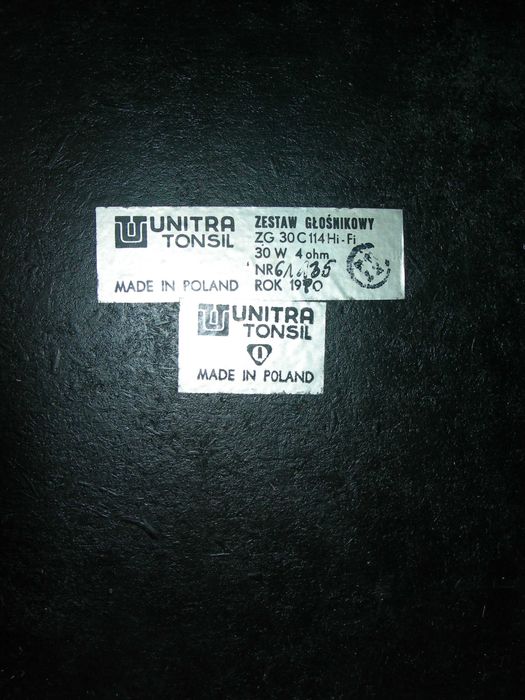 Kolumny, głośniki, Unitra Tonsil Zg30c114 - 2szt