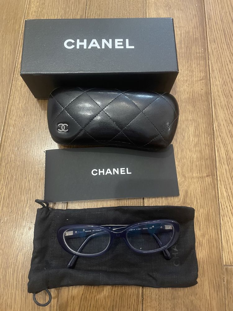 Chanel - okulary w granatowych oprawkach