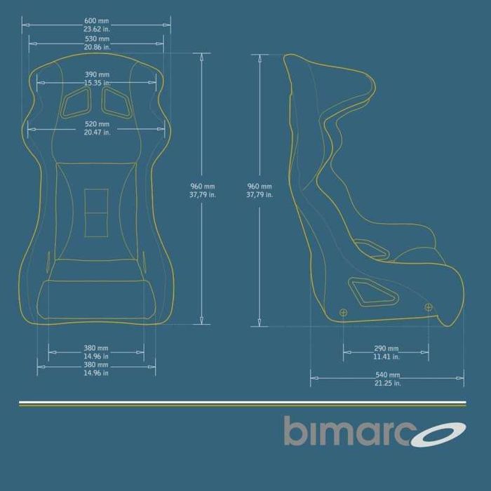 Fotel kubełkowy Bimarco Dynamic motorsport/drift/rally/simracing