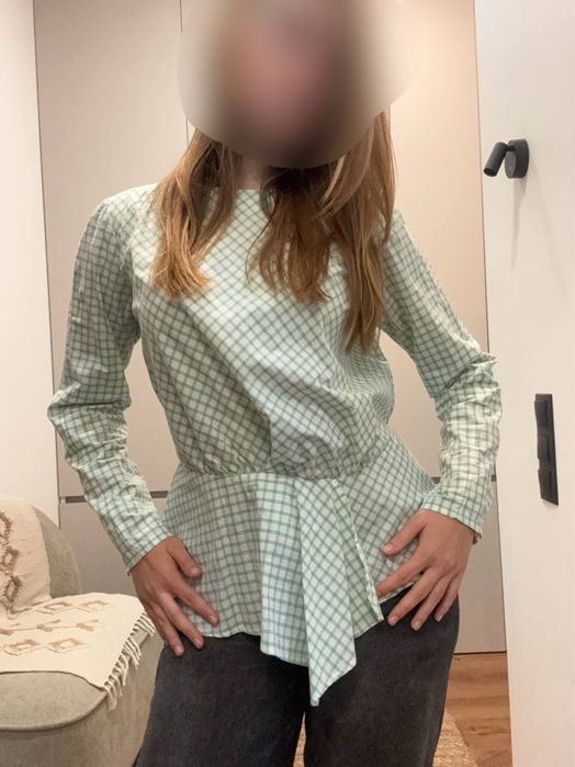 Блузка зеленого кольору, Mango