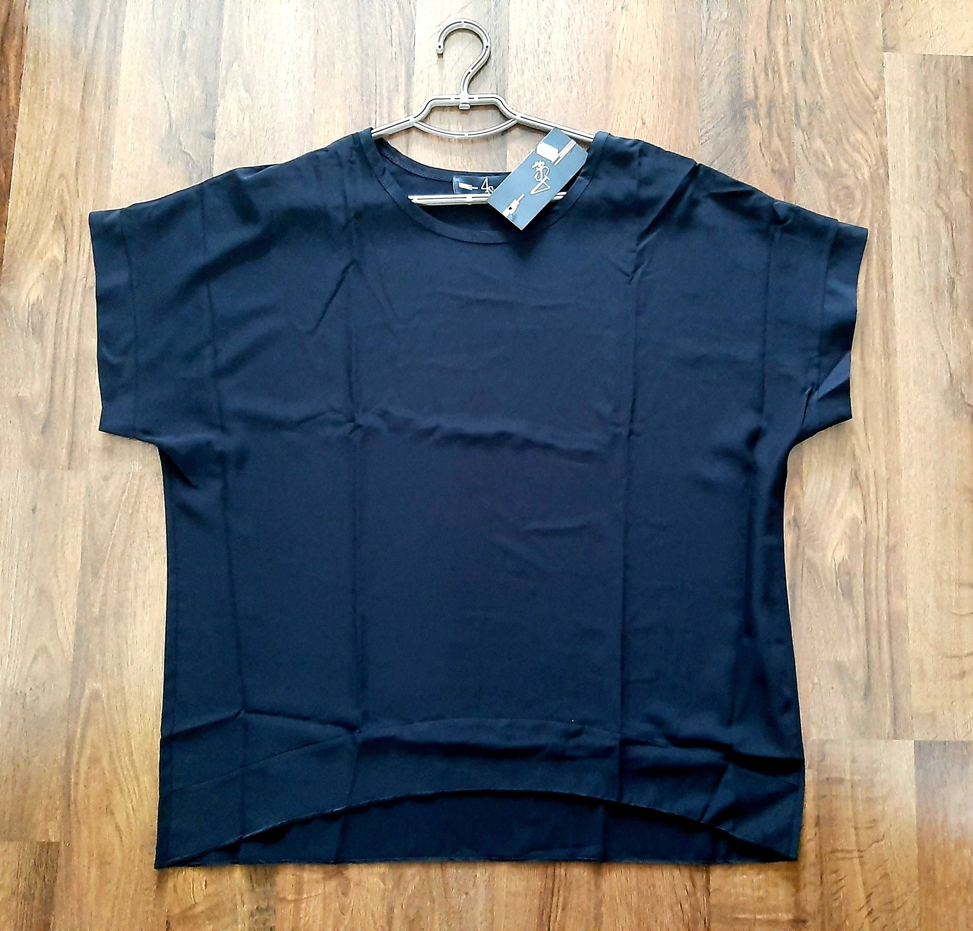 Шифоновая турецкая чёрная блуза oversize, легчайшая, трендовая
