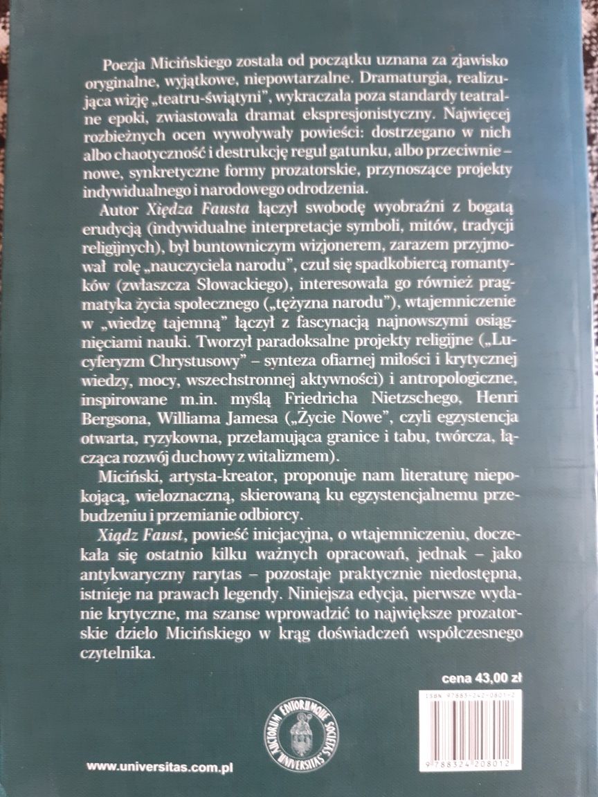 Tadeusz Miciński Xiadz Faust