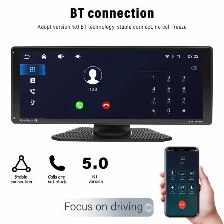 10,26-calowy bezprzewodowy odtwarzacz samochodowy Carplay Bluetooth