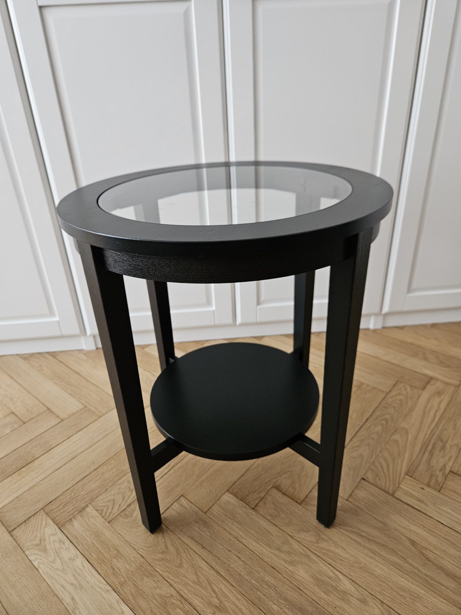 Stolik Ikea Malmsta fornir czarnobrąz