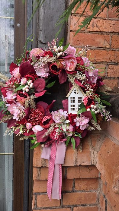 Wianek na drzwi 50 cm Dekoracja drzwi Wieniec jesienny