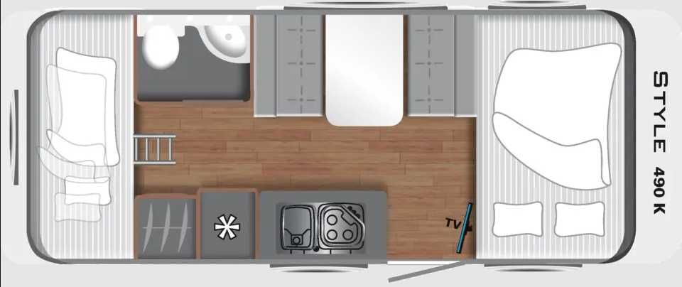 Wynajem 2024 NOWA LMC Style 490K 5os przyczepa kempingowa DMC 1360 kg