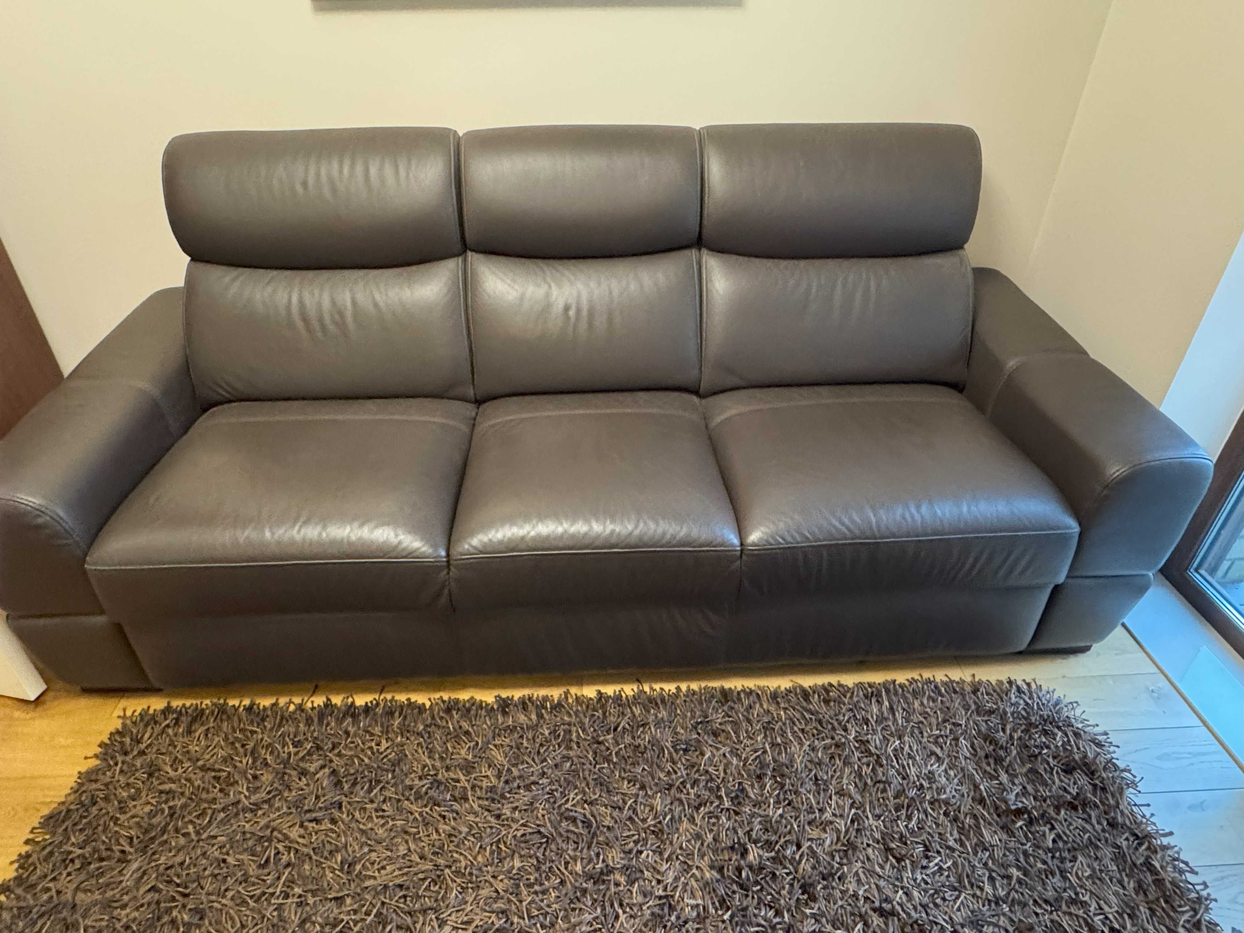 Sofa skórzana 3 osobowa z funkcją spania Etap Sofa