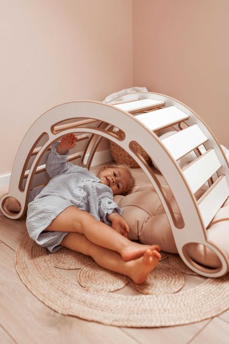 Bujak Montessori 4w1 Zjeżdżalnia | Ścianka Wspinaczkowa | Biurko NOWY