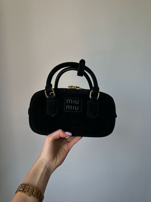 Torebka Miu Miu arcadie suede black