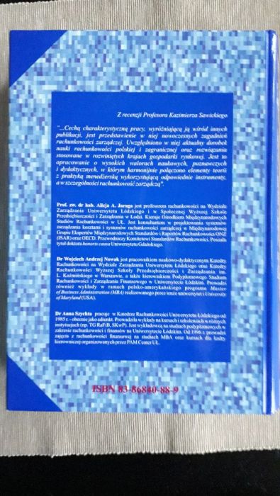 Rachunkowość zarządcza A. Jaruga, W. Nowak, A. Szychta