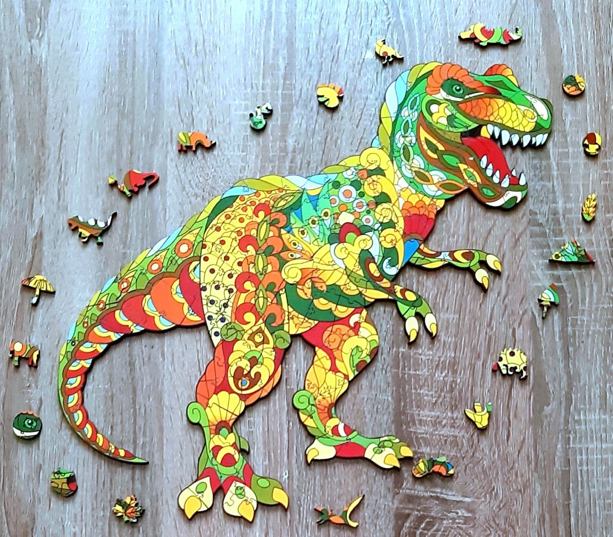Тиранозавр РЕКС - пазли з дерева - файний подарунок для хлопчиків