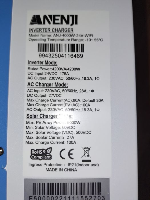 Інвернор гібридний 4.2 kw 24v