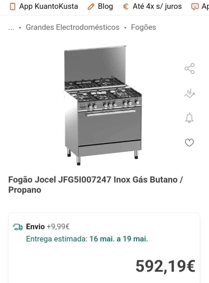 Fogão Inox Gás Butano / Propano