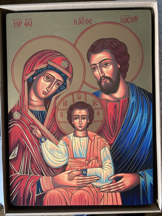 Ikona Świetej Rodziny 30 x 39 cm - Złoto Certyfikat