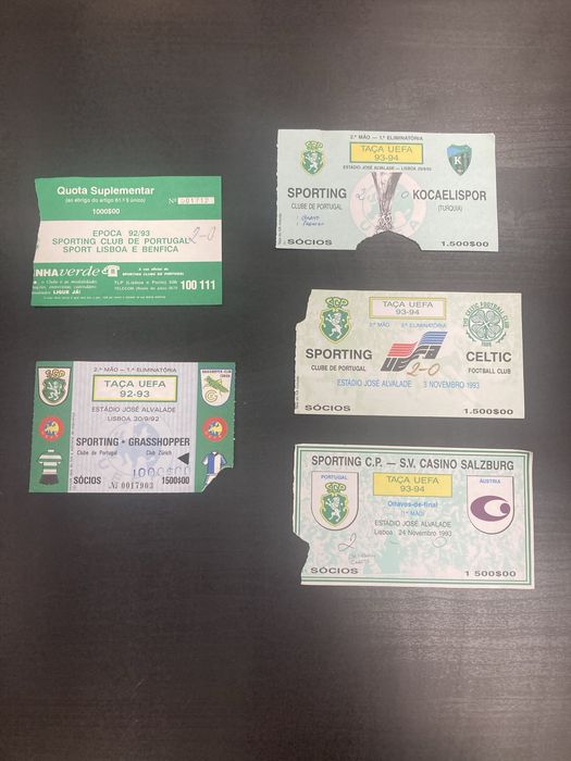 Bilhetes do Sporting antigos