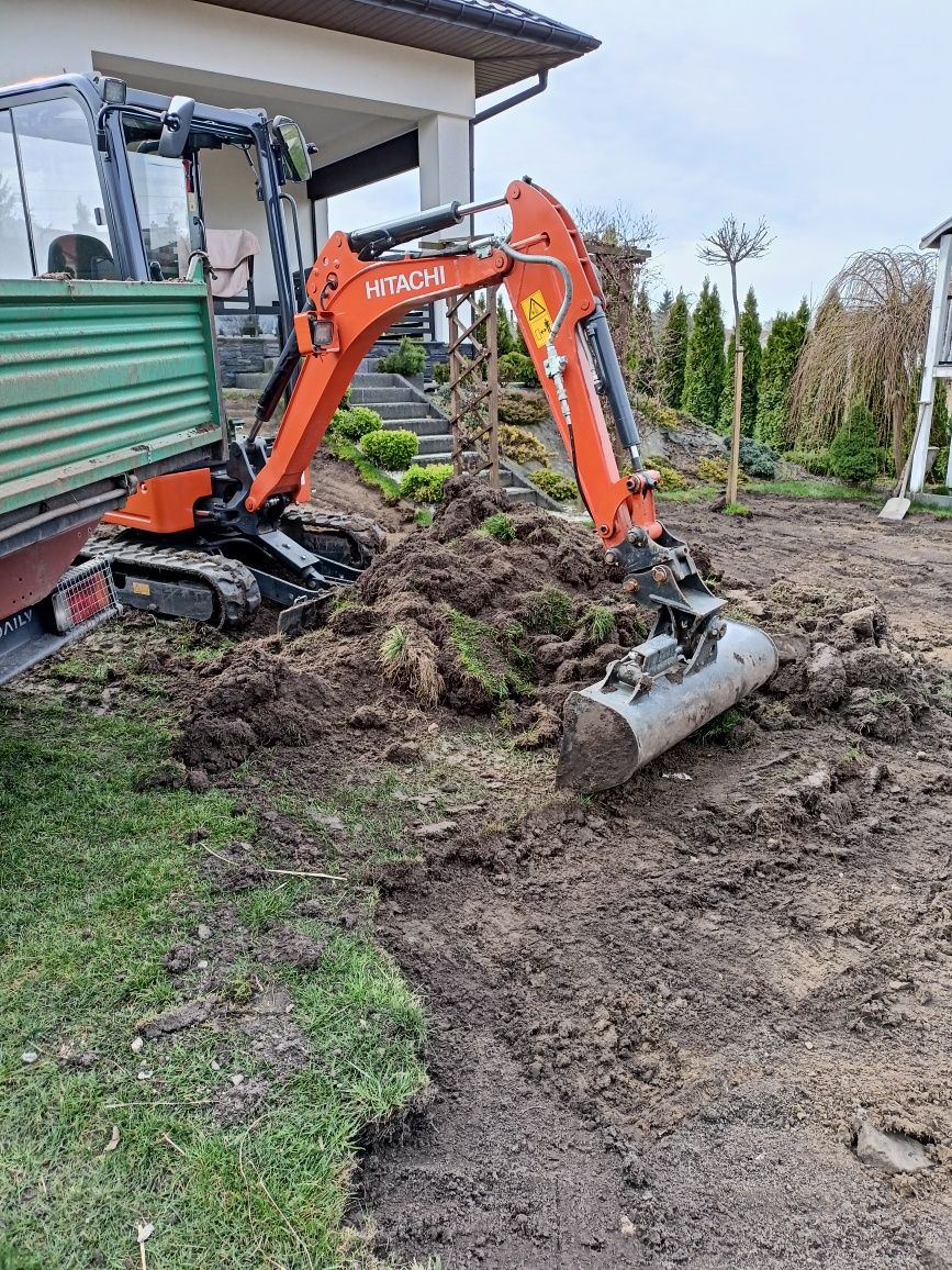 Koparka Wiślica. Usługi minikoparką . Minikoparka Wiertnica Wiślica.