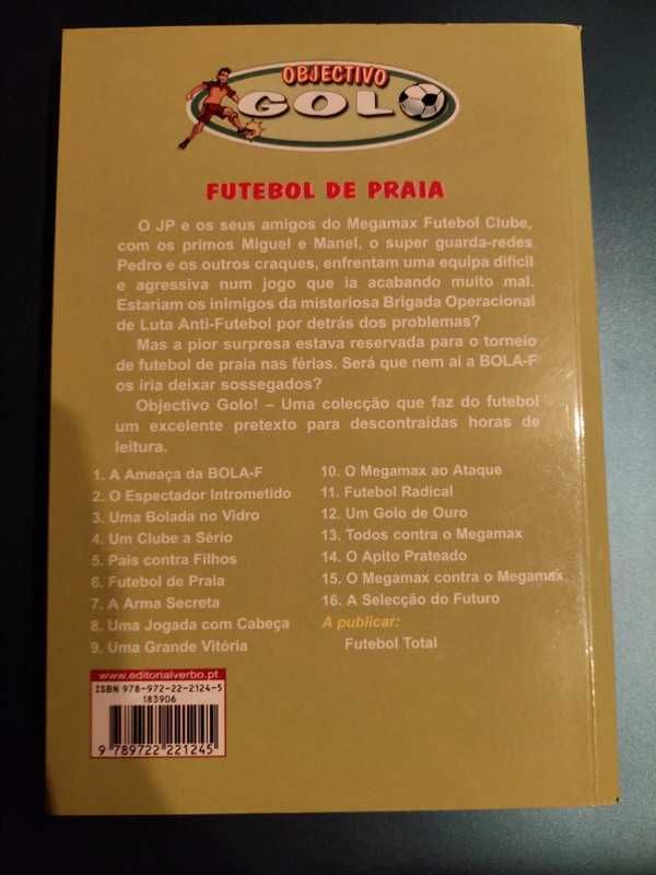 Livro juvenil "Futebol de praia" de Nuno Magalhães Guedes