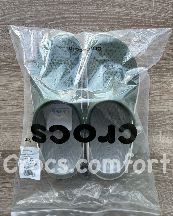 Крокси LiteRide Crocs army green хакі унісекс