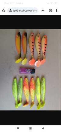 Gumy, rippery berkley pulse Shad 14 cm i inne.