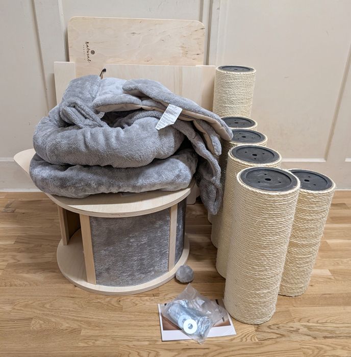 Natural Paradise Drapak dla Kota Magnolia XL Jasnoszary 175cm WIELKI U