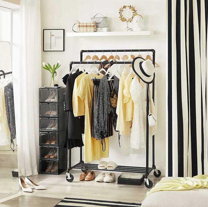 Stojak na ubrania,czarny, wzornictwo przemysłowe