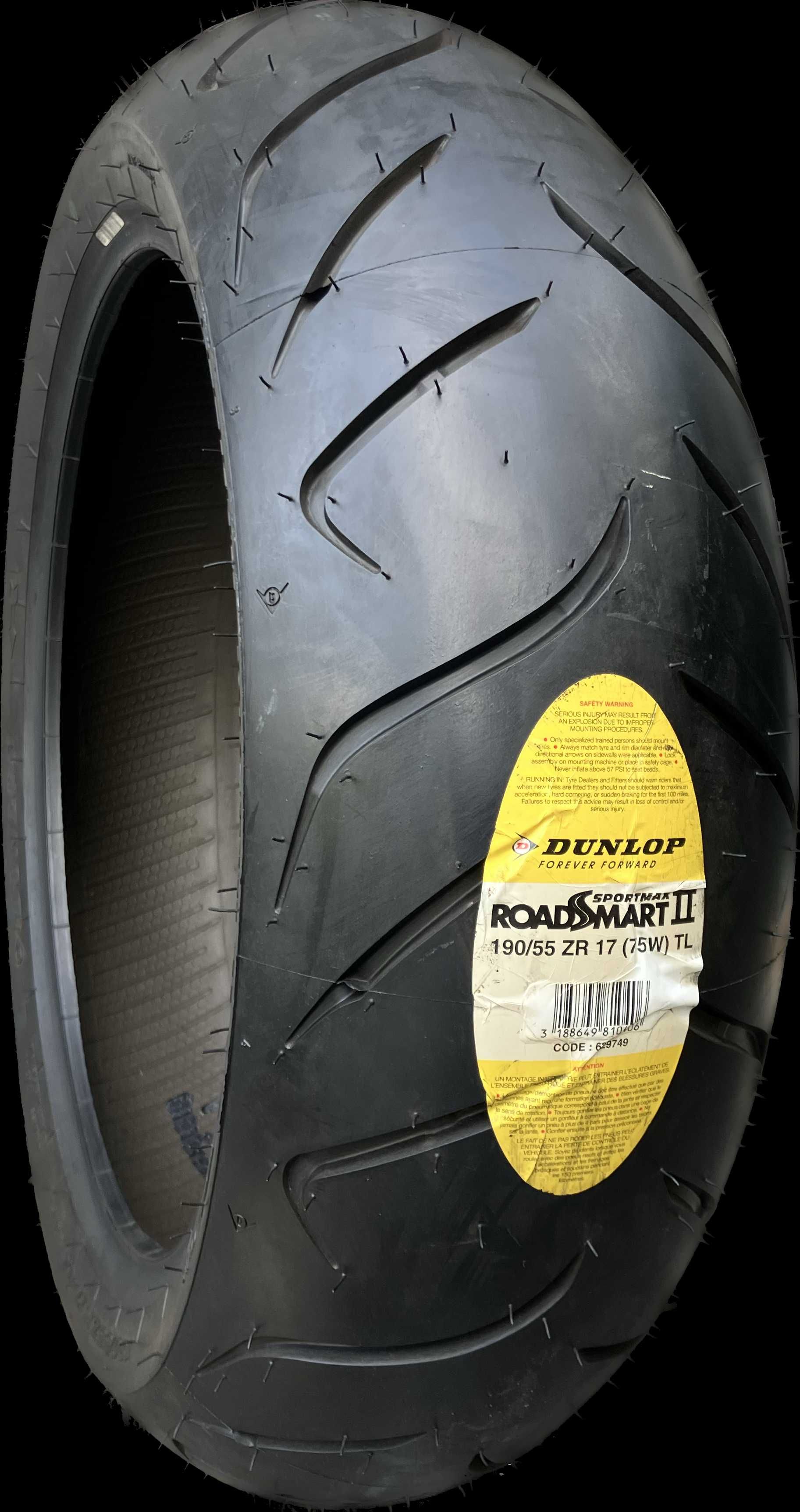 190/55ZR17 Dunlop Sportmax Roadsmart II  (75W) M/C TL 2018