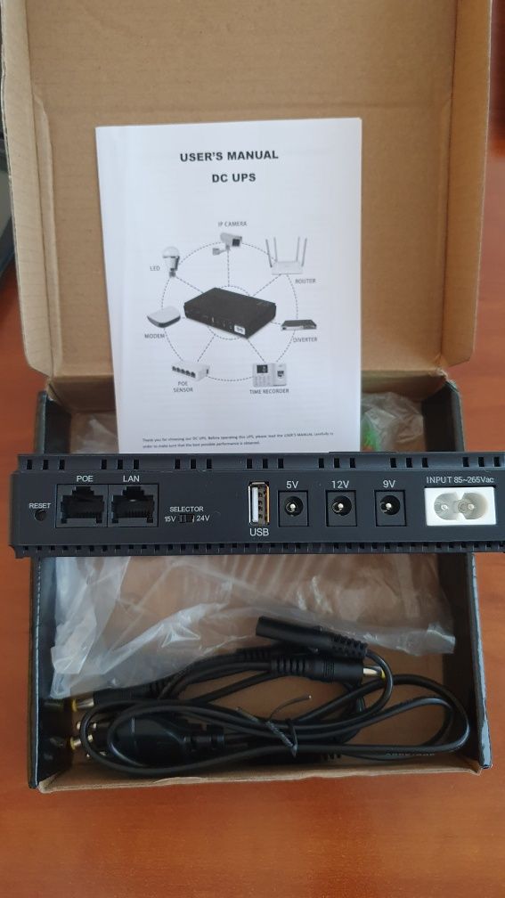 ИБП (ДБЖ, UPS, бесперебойник) для роутера 36W 10400mAh POE 5V 9V 12V