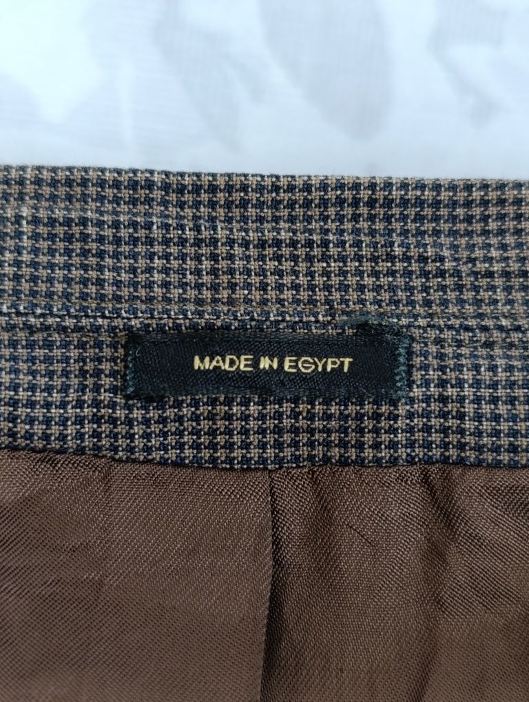 Marynarka Massimo Dutti 50 Brązowa w Kratkę