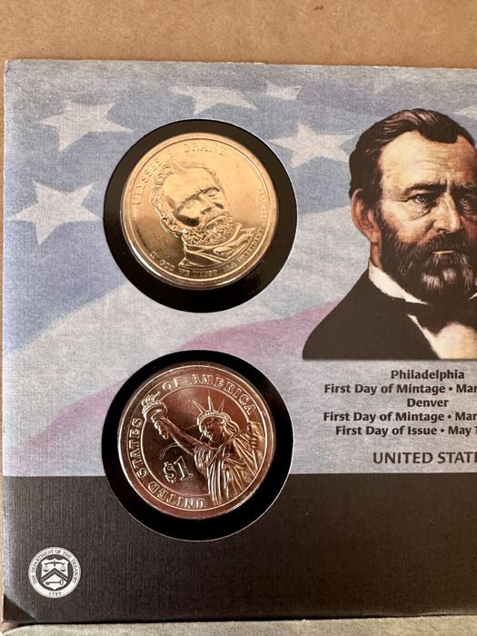 Набор монет + конвертов с монетами Американские призеденты США Proof